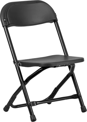 Vista 22 de Flash Furniture Paquete de 2 sillas plegables de plástico negro para niños