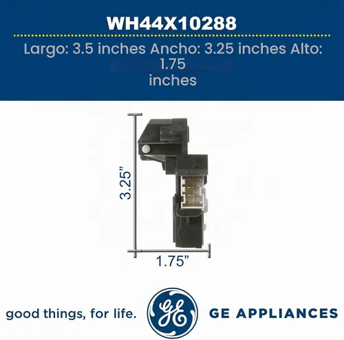 Vista 3 de GE WH44X10288 - Pestillo de puerta original OEM para lavadora GE