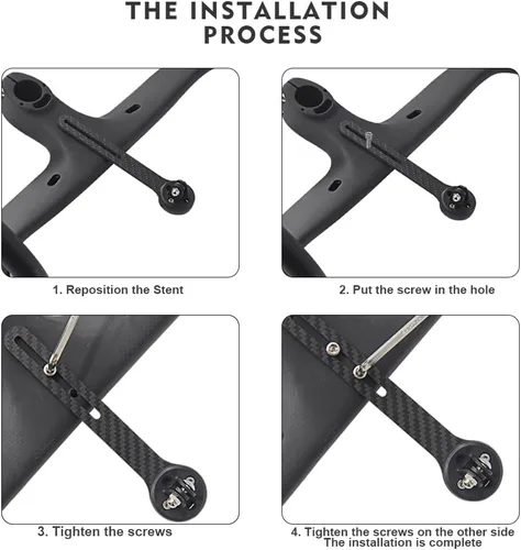 Vista 3 de Soporte de computadora de ciclismo delantero para manillar integrado Soporte de velocímetro de bicicleta compatible con cronómetro de bicicleta