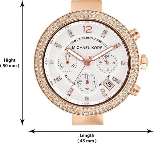 Vista 5 de Michael Kors - Reloj Parker de acero inoxidable con detalles de diamantes