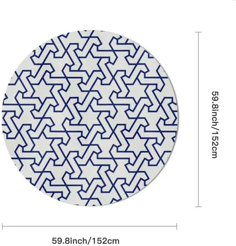 Vista 2 de Bonito mantel redondo minimalista con estampado de perro, lavable, resistente a las arrugas, para el hogar, cocina, comedor, picnic, campamento
