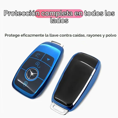 Vista 4 de Creatividad Adecuado para accesorios de cubierta de llave Mercedes Benz (azul)