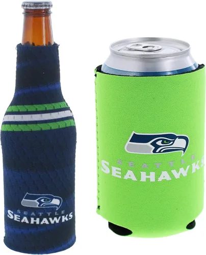 Vista 39 de Soporte aislante para latas y botellas de fútbol americano enfriador de bebidas Huggie (Nueva Orleans (Saints) - Negro) Nueva Orleans (Santos)