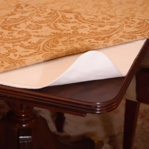 Vista 9 de LAMINET - Protector de Mesa Acolchado de Lujo con Bordes Elásticos de Servicio Pesado - Redondo Pequeño - Se Adapta a Mesas de hasta 44" de Diámetro