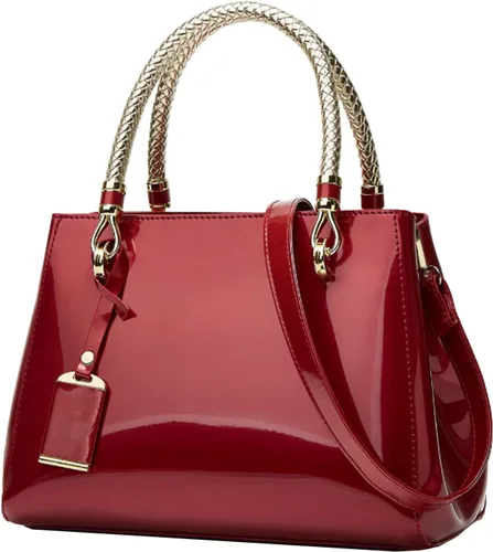 Vista 6 de Bolso elegante para mujer y bolso con asa superior, bolso de hombro de charol