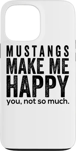 Vista 23 de Funda de regalo para iPhone 13 Pro Mustangs make me happy you not so much funny Horse