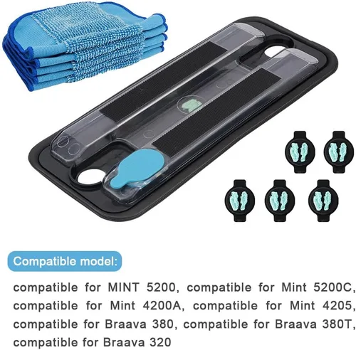 Vista 7 de JIANWEI Juego de 11 almohadillas de depósito, almohadillas para fregona compatibles con aspiradora iRobo-t Braava 380 380t 320 Mint 4200 5200