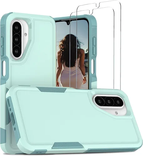Vista 298 de Jeylly Compatible con Samsung Galaxy A22 5G Funda, Funda Samsung A22 5G con 2pcs protectores de pantalla de vidrio templado