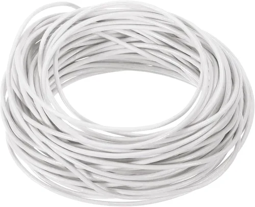 Vista 11 de uxcell 11 yardas 0.059 in redondo cordón de cuero cordón cuerda para manualidades DIY negro