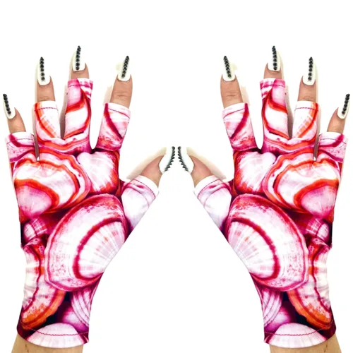 Vista 71 de ManiGlovz - Guantes de uñas originales con protección UPF 50+ UV Manicura de gel y guantes anti UV sin dedos para mujeres Se pueden utilizar