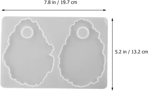 Vista 5 de Sewroro Molde de fundición irregular para bandeja de silicona, bandeja de maquillaje útil para fundición de resina epoxi, manualidades, decoración