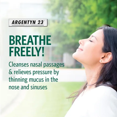 Vista 5 de Argentyn 23 Sinus Relief - Spray nasal natural de plata coloidal, niebla nasal bio activa para apoyo sinusal y apoyo inmunológico, adultos y niños