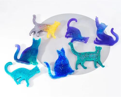 Vista 9 de Molde de broche de silicona de dibujos animados 3D para gato, resina epoxi, accesorio para hacer manualidades, joyería colgante, llavero