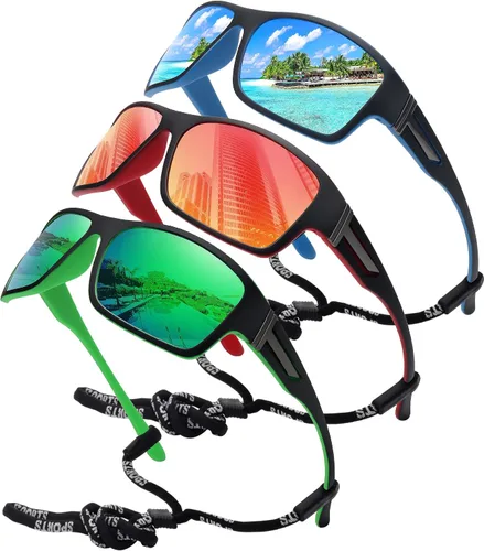 Vista 26 de STORYCOAST Gafas de sol polarizadas deportivas para hombres y mujeres, marco irrompible para ciclismo, pesca, conducción
