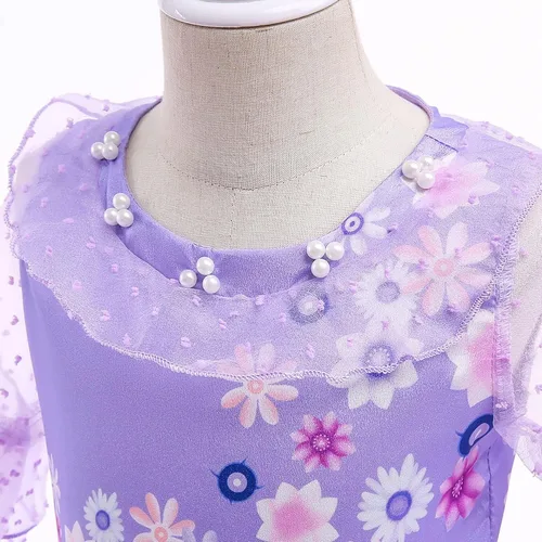 Vista 3 de Mirabel Dress Isabella Costume Girls Madrigal Family Outfits Cosplay Fancy Halloween Role Play