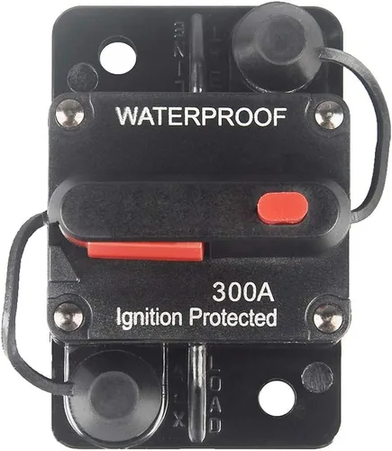 Vista 22 de Interruptor de circuitos manual para audio, 100 A/150 A, con botón, 12 V-24 V, CC, fusible, para sistemas de audio, para lancha, automóvil WA100A