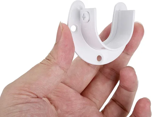 Vista 5 de OwnMy Paquete de 6 soportes para barra de armario, soporte de barra de cortina de 1-1/4 pulgadas, soporte de barra de barra de cortina de acero