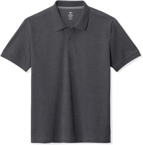 Vista 7 de TSLA Camisas polo de piqué de algodón para hombre, ajuste clásico, manga corta, lisas, casuales, de rendimiento, elástica, para golf