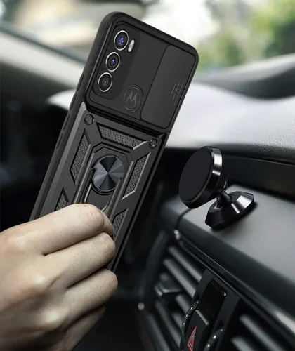 Vista 6 de Ysnzaq Funda para Motorola Moto E20/E30/E40 con cubierta deslizante