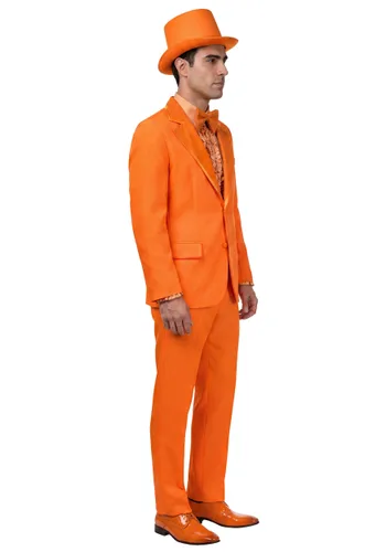 Vista 4 de Disfraz Premium de Hombre Lloyd Christmas Naranja Dumb and Dumber Multicolor