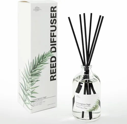 Vista 9 de Juego de Difusor de Aromas con Varillas, Difusor Aromático con Varillas para Fragancias del Hogar, Difusor de Aromas para Decoración de Estanteria