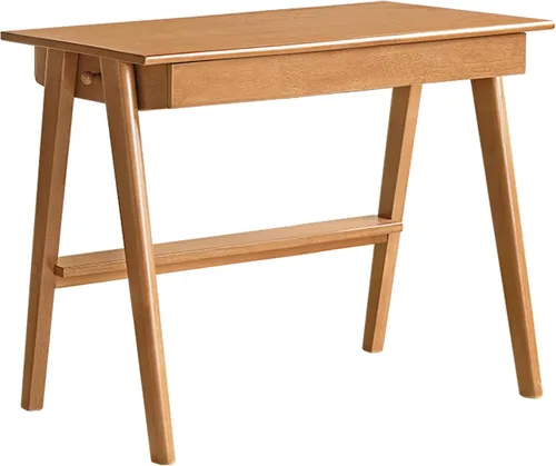Vista 6 de Escritorio 100% de madera de goma maciza, escritorio de oficina en casa, escritorio moderno de mediados de siglo, escritorio para computadora