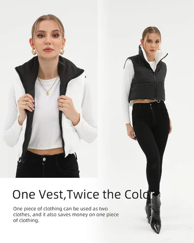 Vista 36 de Xeoxarel Chaleco acolchado corto con bolsillos para mujer (XS-XXL)