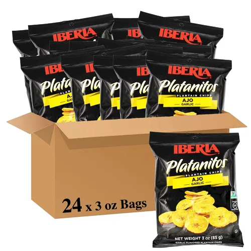 Vista 8 de Iberia Tostones - Chips de plátano, 2 onzas (paquete de 24)