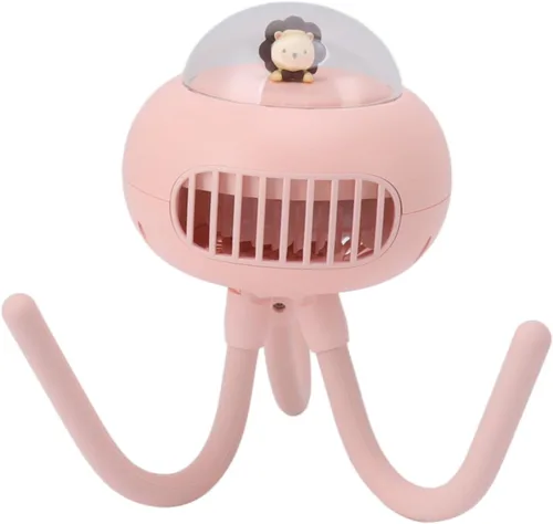 Vista 2 de FTVOGUE Portable Baby Stroller Fan, 4-Speed Battery Operated Bladeless