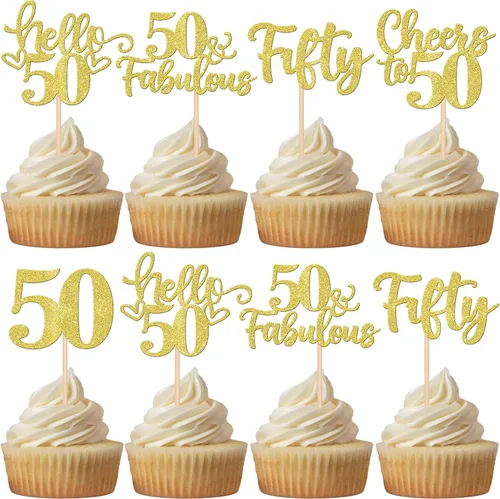 Vista 51 de 30 piezas de adornos para cupcakes de 12 cumpleaños feliz, brillantes doce, hola 12, felicitaciones a 12 años, adornos para cupcakes, 12