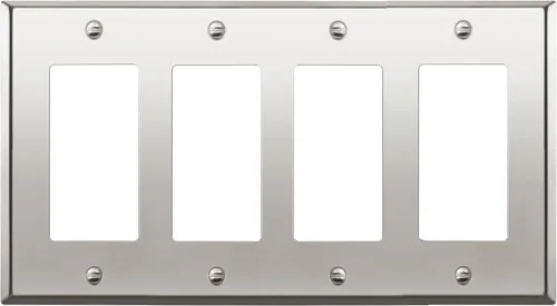 Vista 21 de ENERLITES Placa decorativa doble de metal para interruptor o receptáculo, placa de pared de acero inoxidable, resistente a la corrosión