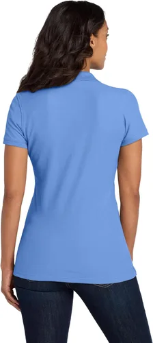 Vista 4 de Port Authority Polo Core Classic Piqué para mujer Azul Carolina
