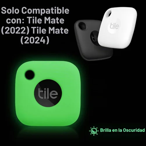 Vista 2 de Geiomoo Funda de silicona compatible con Tile Mate 2024, Tile Mate 2022, funda protectora con mosquetón (verde luminoso)