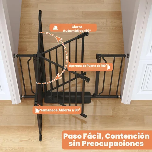 Vista 2 de Puerta para bebé con cierre automático, puerta para perros de 29 a