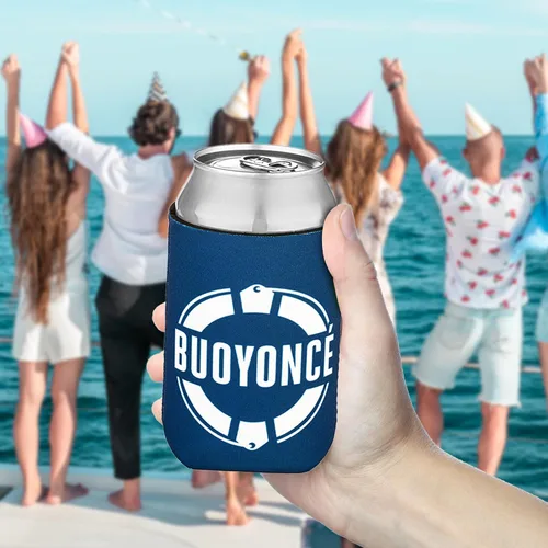 Vista 7 de Paquete de 10 fundas para enfriar latas, recuerdos de fiesta en barco, decoraciones de fiesta náutica, accesorios - divertido enfriador de cerveza