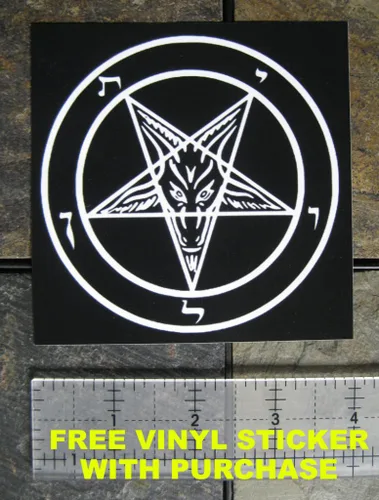Vista 4 de Goat's Head Bandanna - Pentagram Goat Skull Demonic Baphomet Devil Evil demon dragon Leviathan Cross Gothic Metal Occult Punk Satan Satanic Skeleton