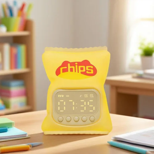 Vista 12 de DORA - Reloj despertador para perros para dormitorios de niños y niñas, bonito reloj despertador LED con pantalla digital, entrenador de sueño