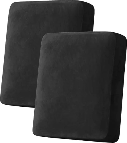 Vista 194 de H.VERSAILTEX Funda de cojín elástica de terciopelo para sofá, funda de cojín de felpa para cojines de silla, protector de muebles, cojín de asiento
