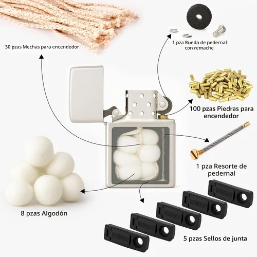 Vista 7 de Kit de reparación universal de encendedor para encendedores de queroseno