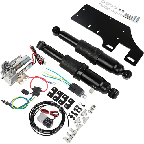 Vista 9 de SLMOTO Suspensión Neumática Trasera Tanque de Aire Soporte Central Eléctrico Compatible con Harley Touring Road King Road Glide Street Glide Electra