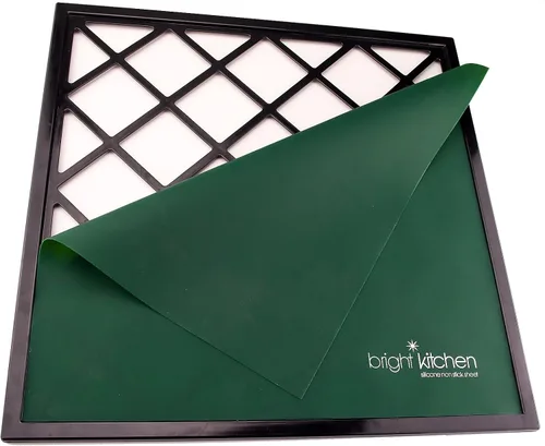 Vista 3 de Juego de láminas de silicona de 6 a 14 x 14 pulgadas para alfombrilla antiadherente reutilizable Excalibur Deshidratador Bright Kitchen (6)