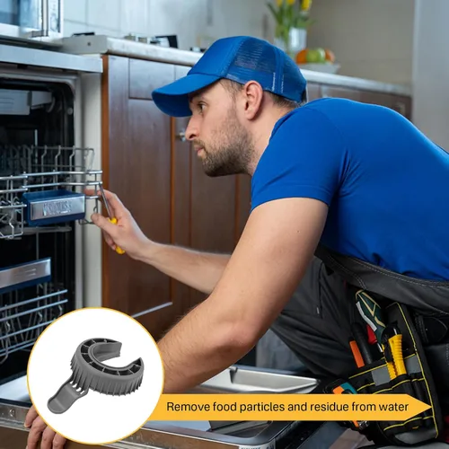 Vista 7 de Showingo Filtro de drenaje para lavavajillas 5304506518 154252701 compatible con lavavajillas Frigidaire, trampa de tierra para lavavajillas que