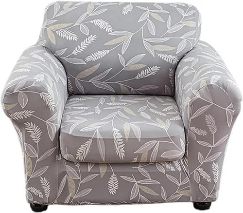 Vista 11 de Eco-Ancheng Fundas para silla, funda de sofá con funda de cojín de asiento separada con parte inferior elástica, 1 funda de asiento con brazos