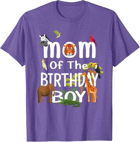 Vista 11 de Camiseta de fiesta de animales con temática de zoológico para niño de cumpleaños, Negro