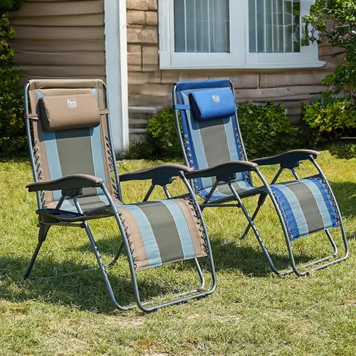 Vista 11 de Timber Ridge Oversized Zero Gravity Chair, Padded Reclining Lounge Chair with Adjustable Headrest & Cup Holder, Heavy Duty Support 350 lbs, Foldable