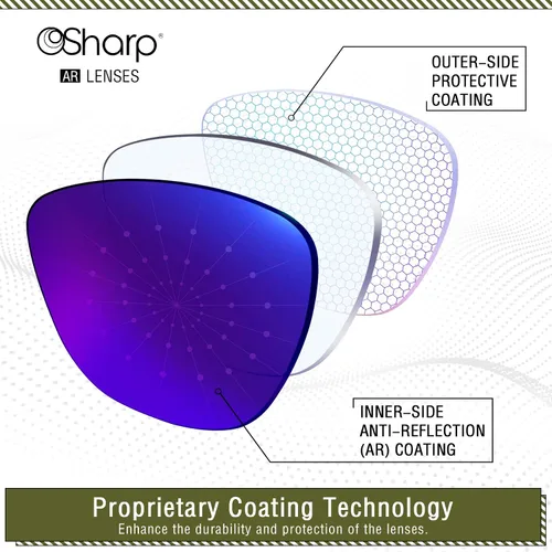Vista 3 de OSharp Lentes de repuesto de rendimiento Nosepads para gafas de sol Oakley Turbine OO9263