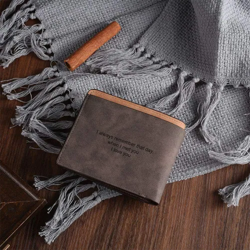 Vista 6 de Billetera personalizada para hombre, carteras con fotos personalizadas, billetera de viaje grabada para hombre, regalo del día del padre, regalo