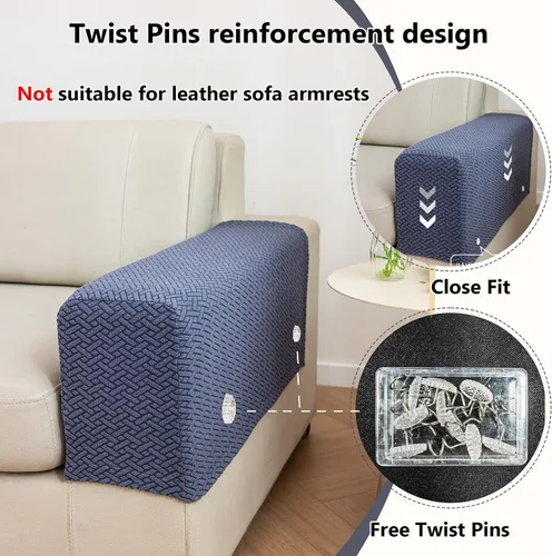 Vista 5 de Yoovat Fundas para Brazos de Sofá Sillón Reclinable Fundas para Reposabrazos Fundas Protectoras para Brazos de Silla