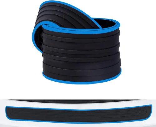 Vista 7 de Protector de parachoques trasero universal de 35.4 pulgadas, de goma negra, resistente a los arañazos, para puerta del maletero, accesorio para Negro