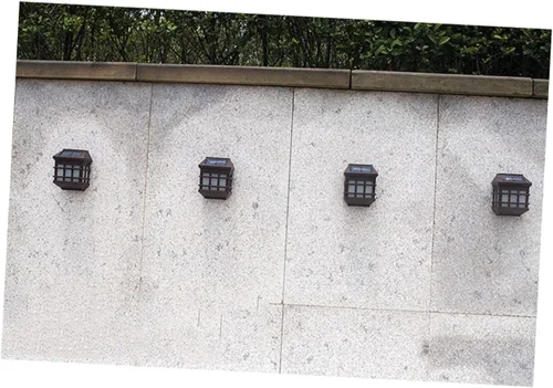 Vista 6 de Ipetboom Luces solares de pared estilo panel de ventana, sensor de luz de plástico ABS, iluminación de seguridad al aire libre para patio, camino